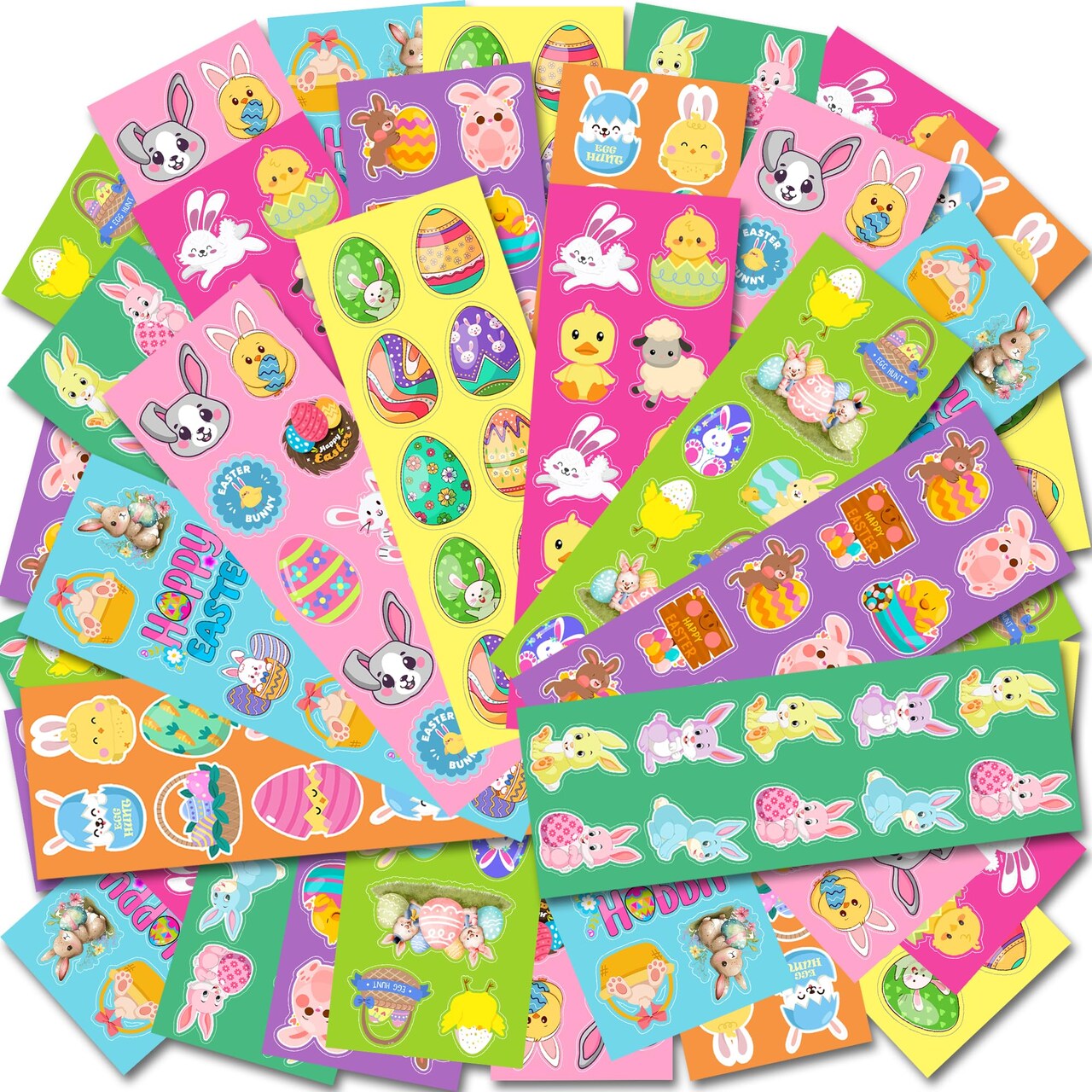 Easter Stickers for Kids - 400 Pcs Easter Basket Stuffers | Easters Gifts Decorations for Egg,Easters Crafts Activities Party Favors for Boys Girls Teens Adults